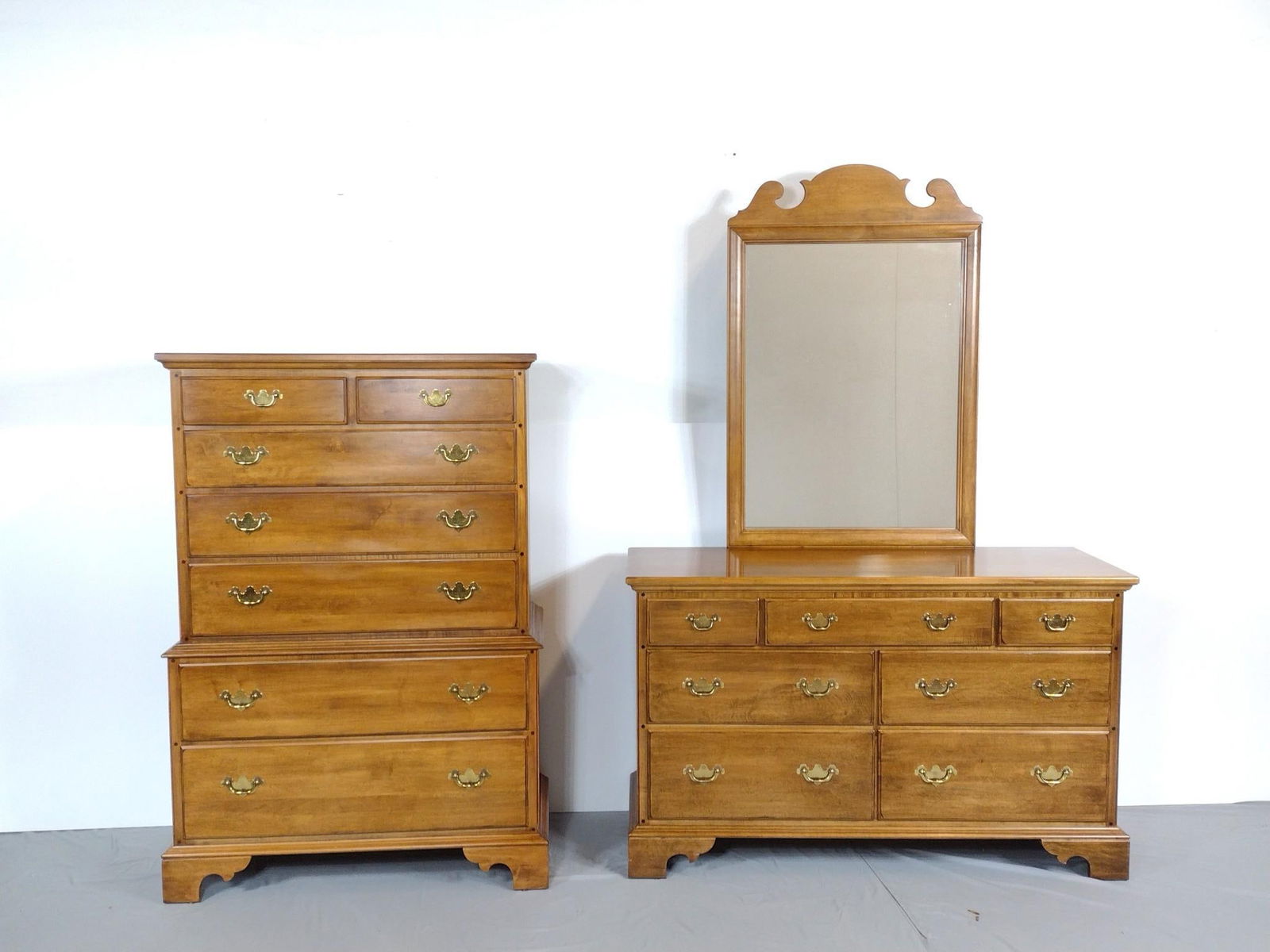 Ethan Allen Dresser with Mirror & Tall Chest (1 of 7)