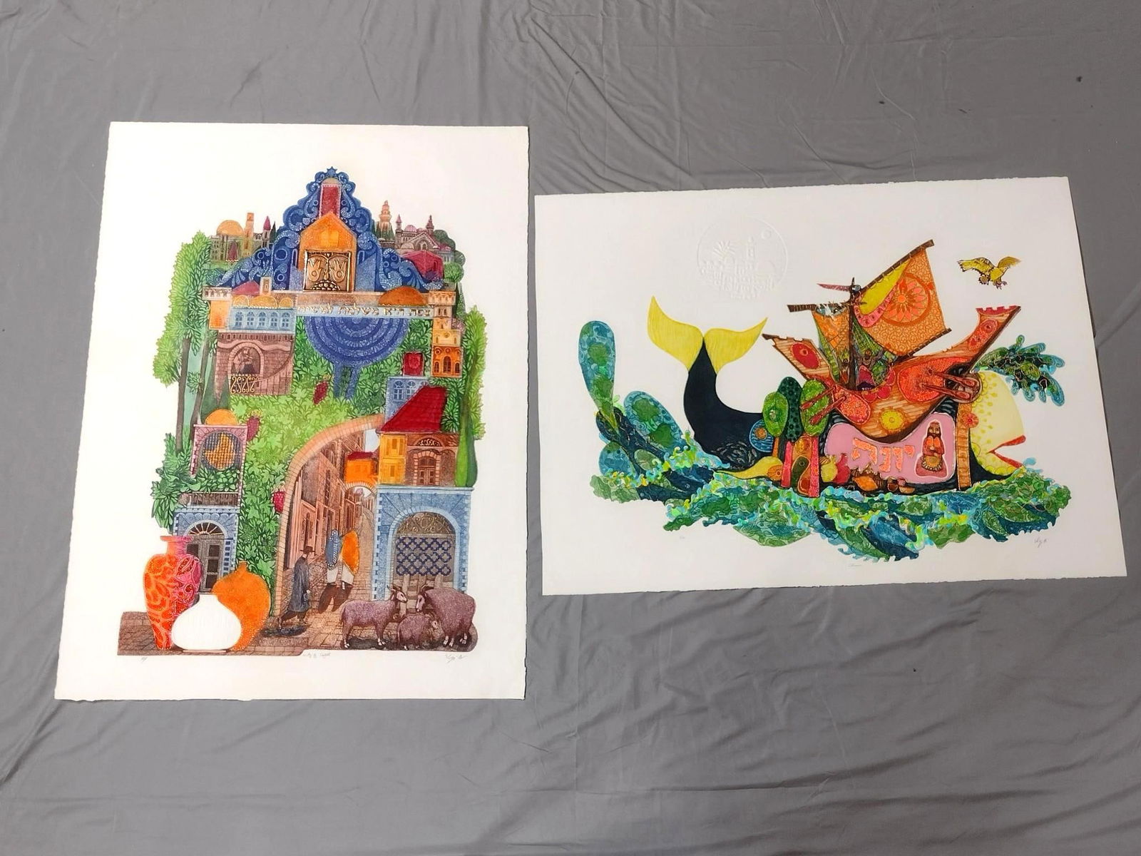 2 Amram Ebgi Artist Proof Prints incl "Jonah" (1 of 9)