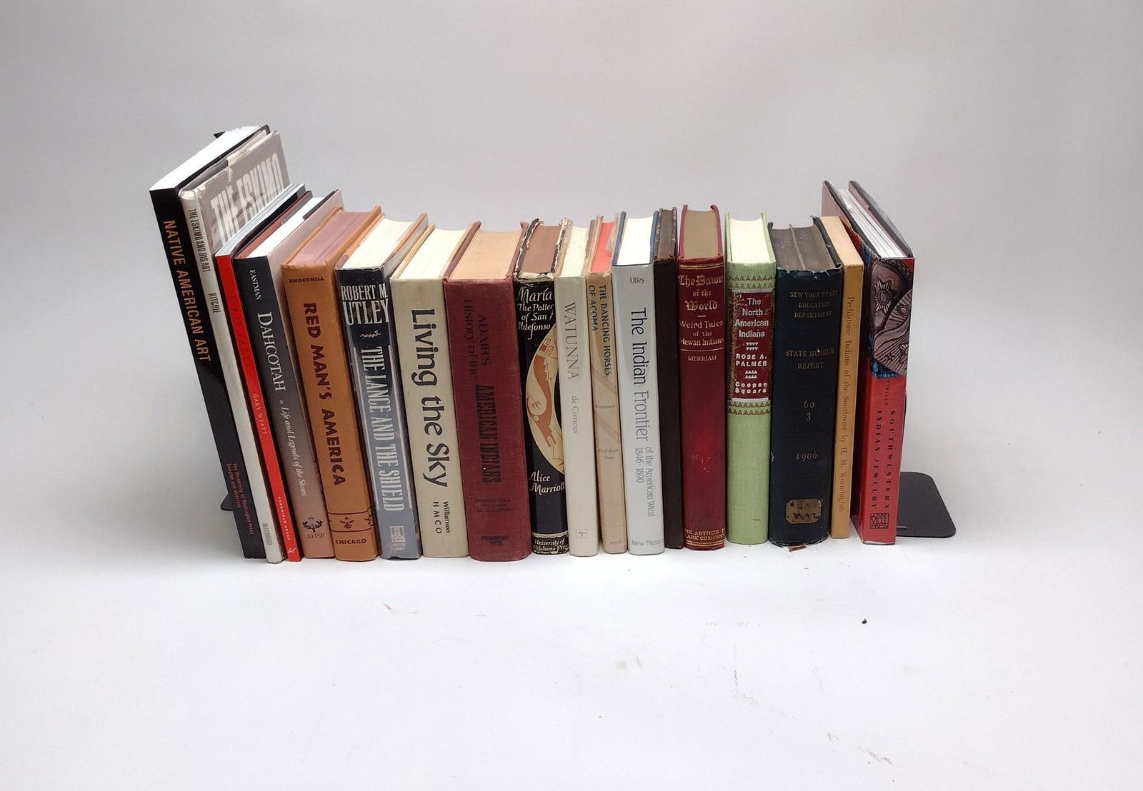 18 American Indian Topic Books Incl "Maria: The Potter of San Ildefonso": NOT ELIGIBLE FOR IN-HOUSE SHIPPING. Includes Eskimo art, jewelry of Southwest, Sioux material culture, and more.