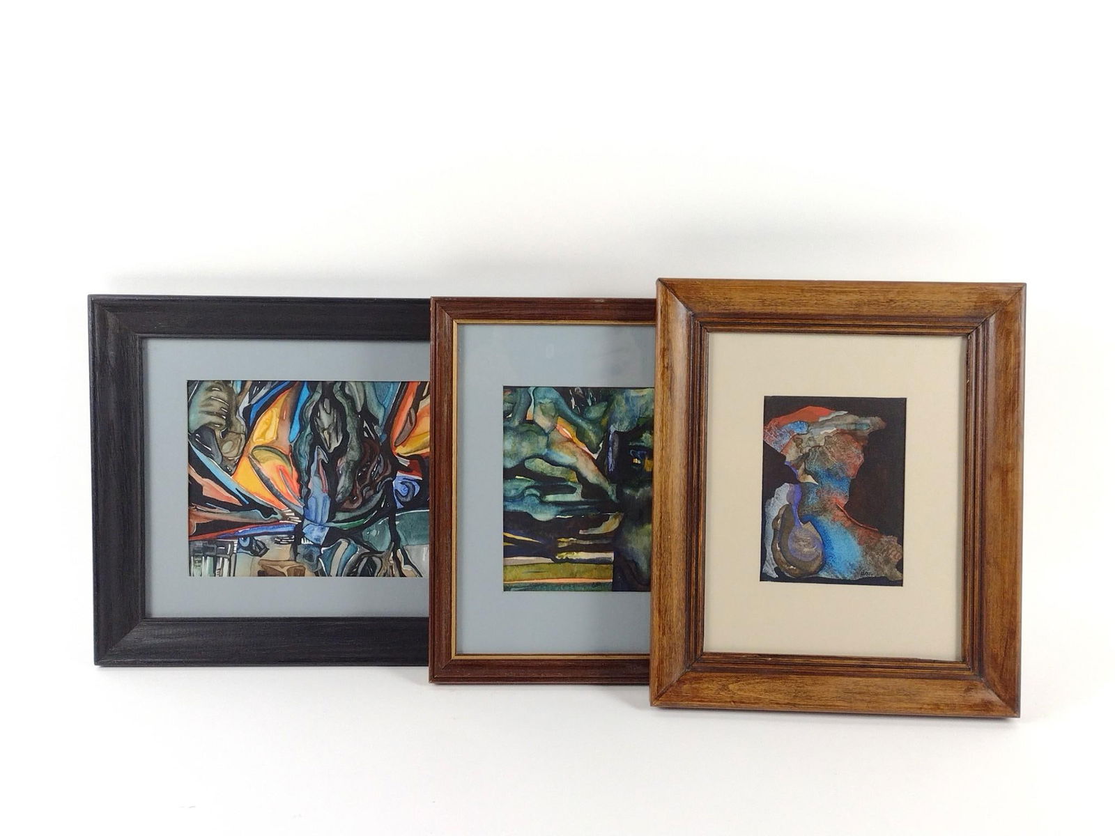 3 David Marcus Abstract Watercolor Paintings (1 of 7)