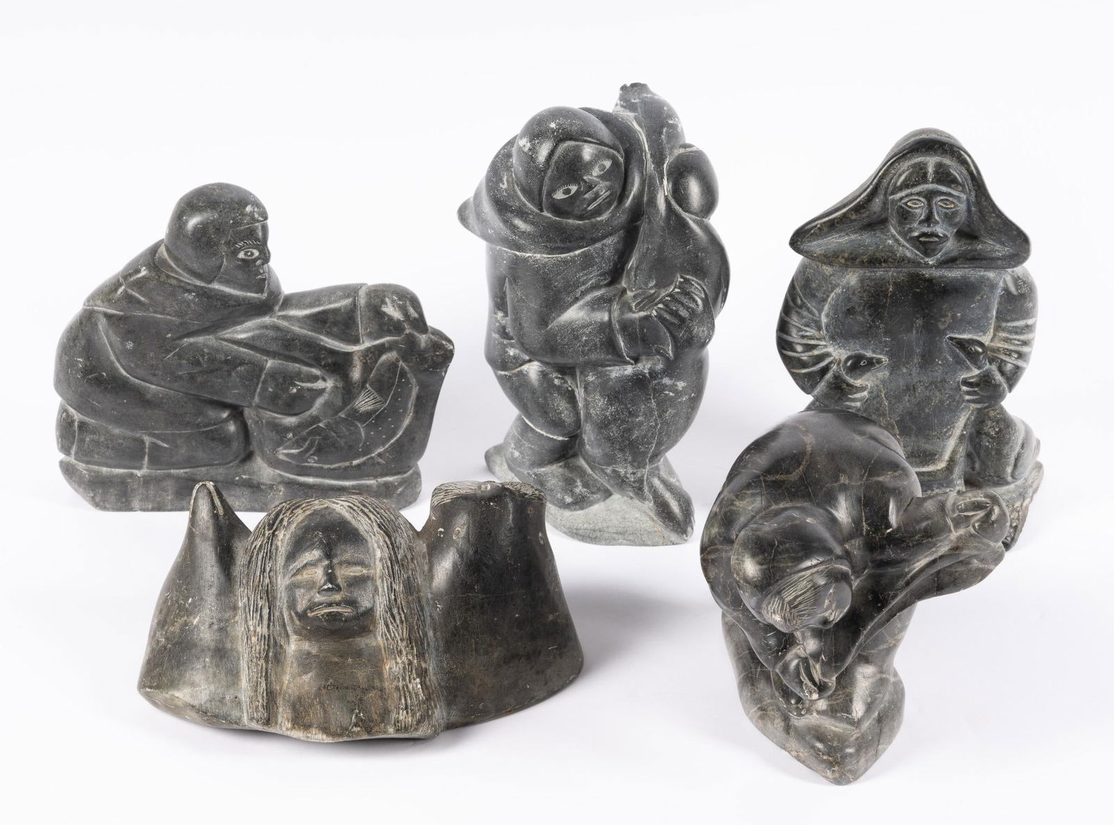 5 Inuit Stone Carvings (1 of 7)