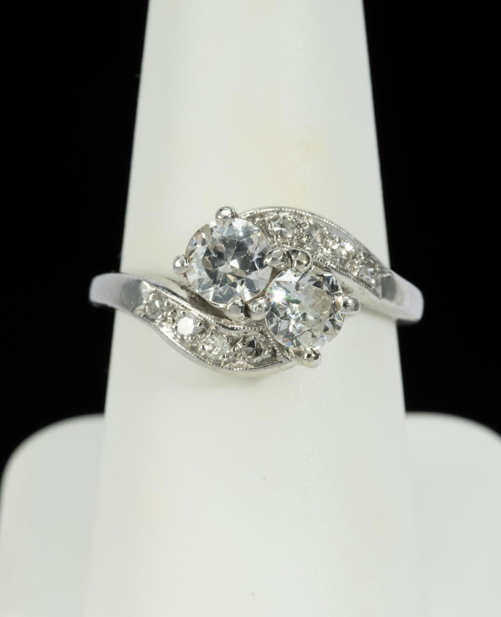 Platinum 1.16 CTW Diamond Toi Et Moi Ring (1 of 5)