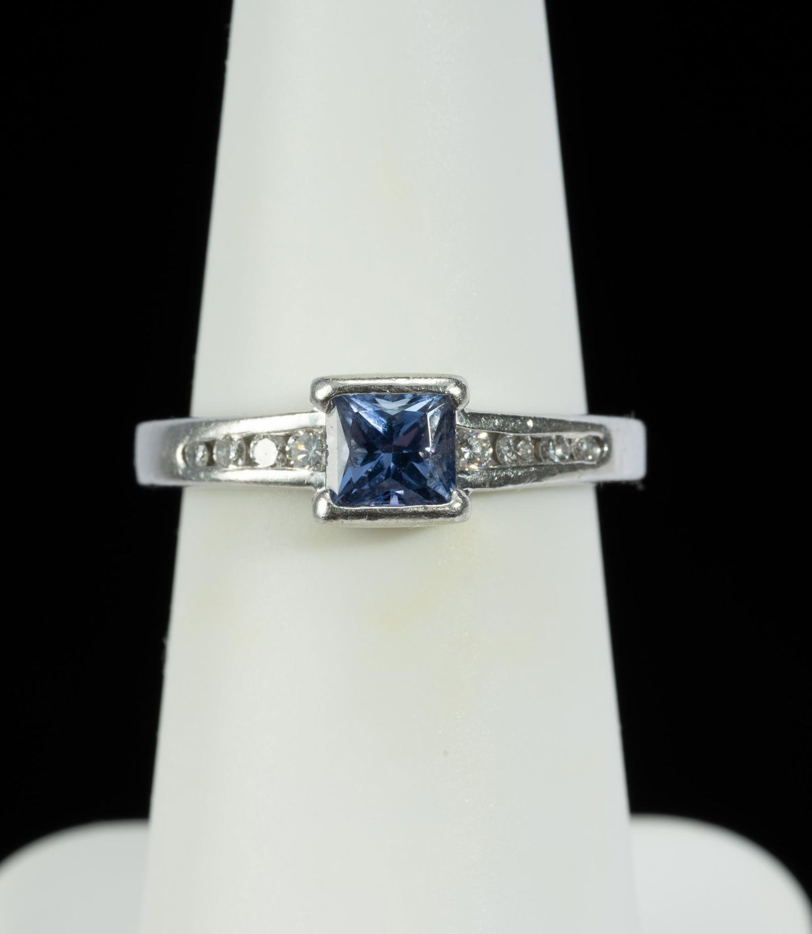 Platinum, Tanzanite Diamond Ring (1 of 4)