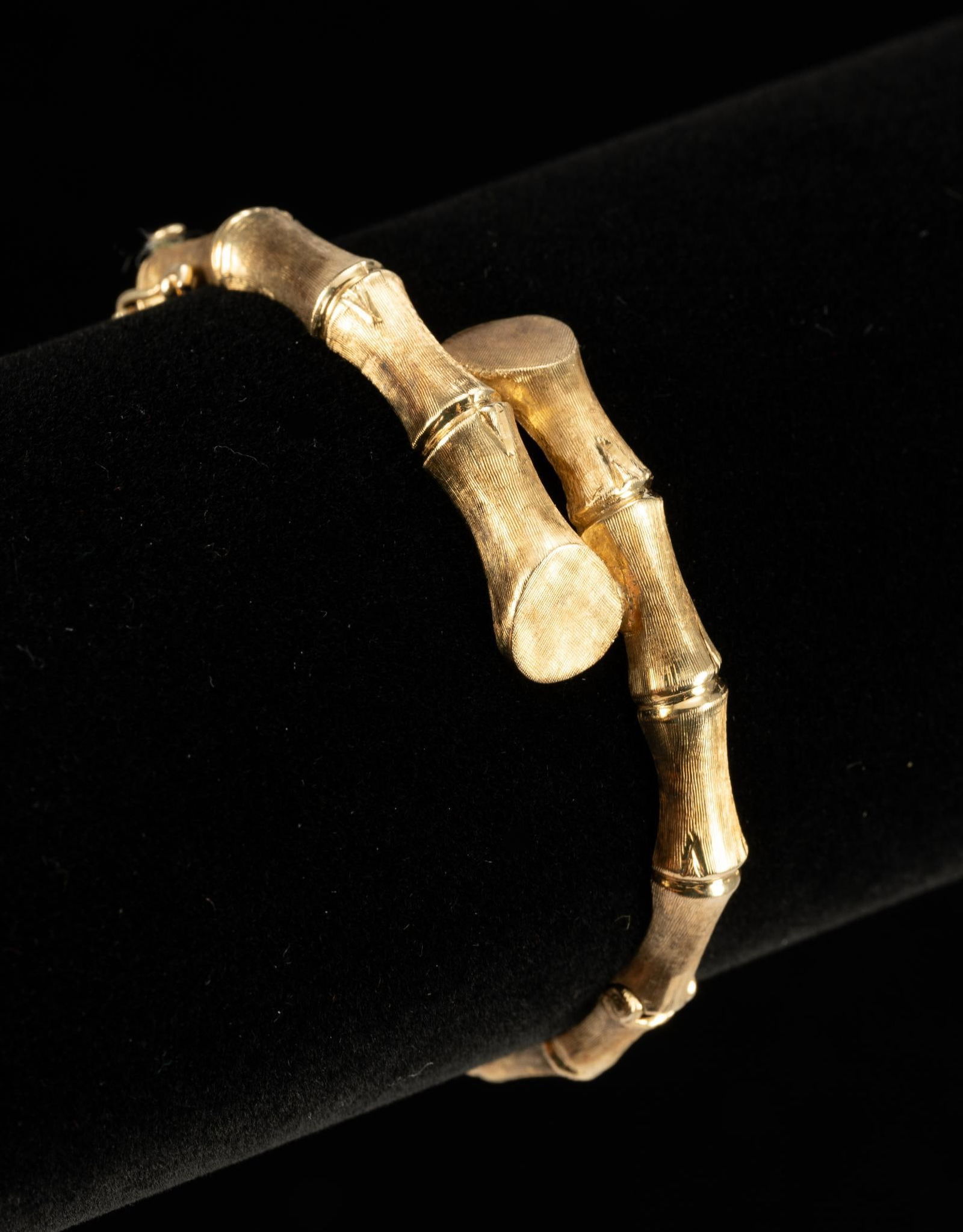 Rine 14k Gold Bamboo Bangle Bracelet (1 of 4)