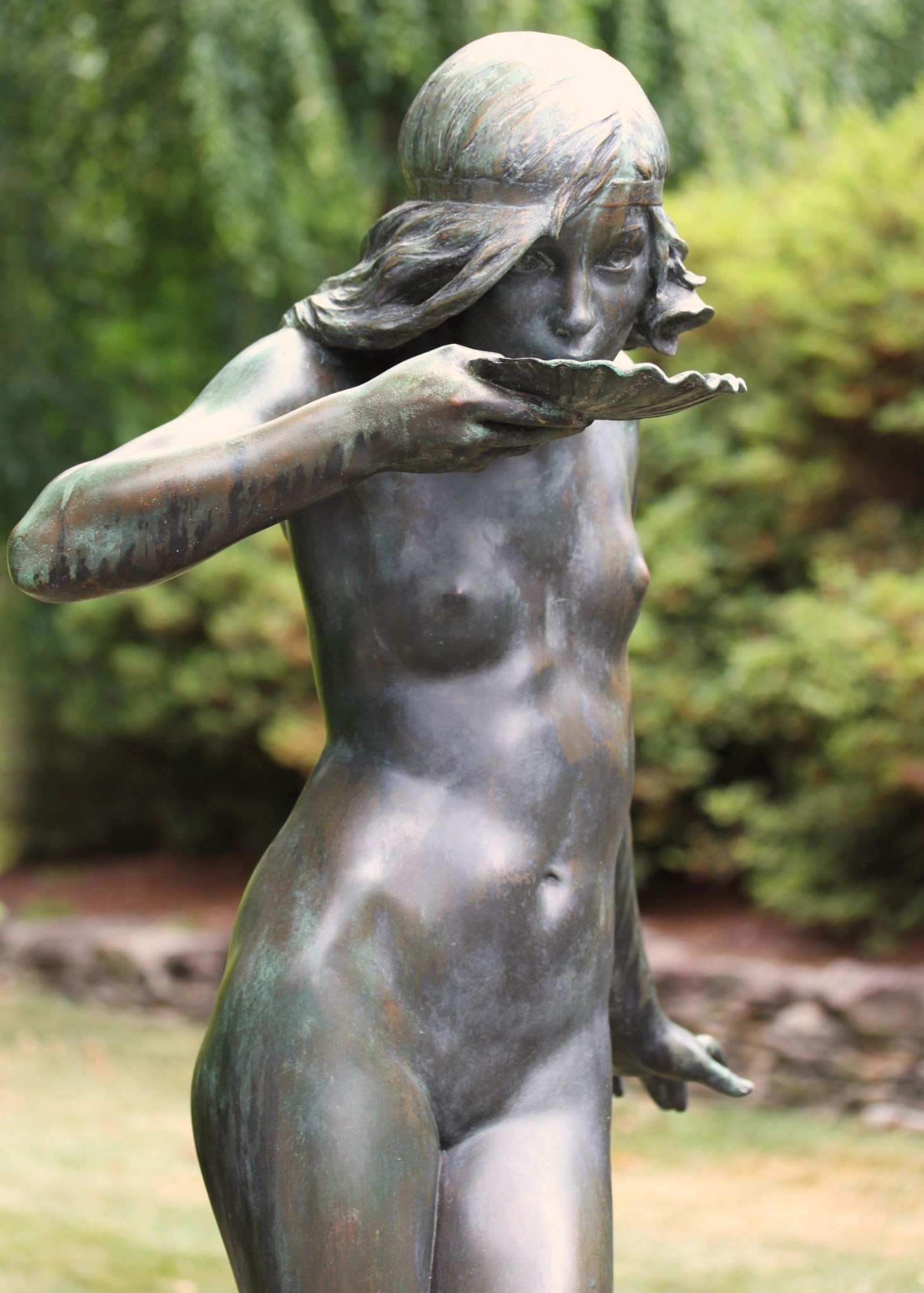Edward McCartan Bronze Sculpture Girl Drinking From A Shell (1 of 16)
