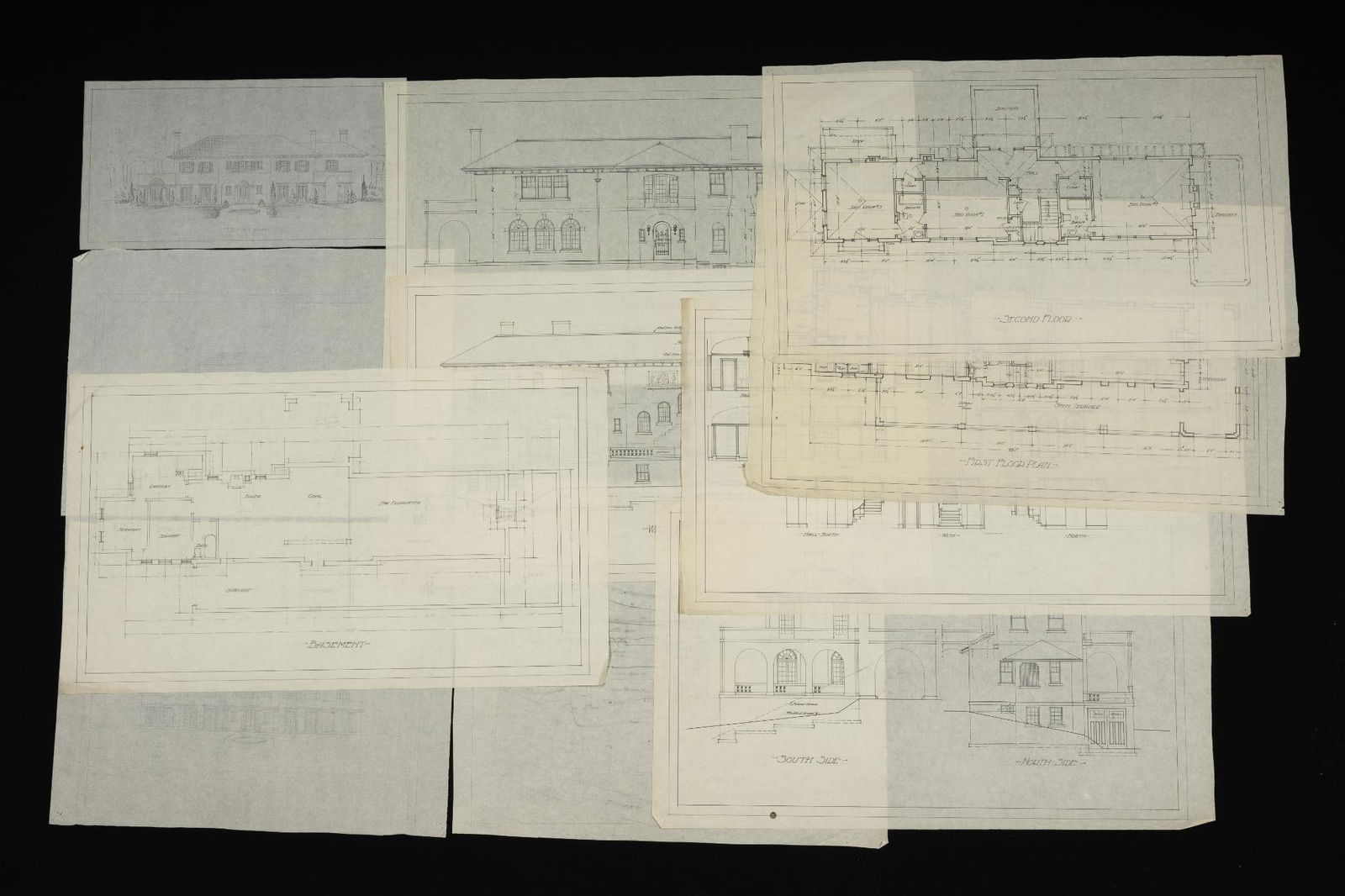 17 Charles Parker (1885-1961) Architectural Drawings of House (1 of 5)