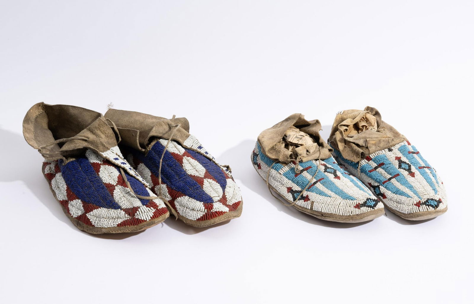 Two Pairs Finely Beaded Moccasins (1 of 7)