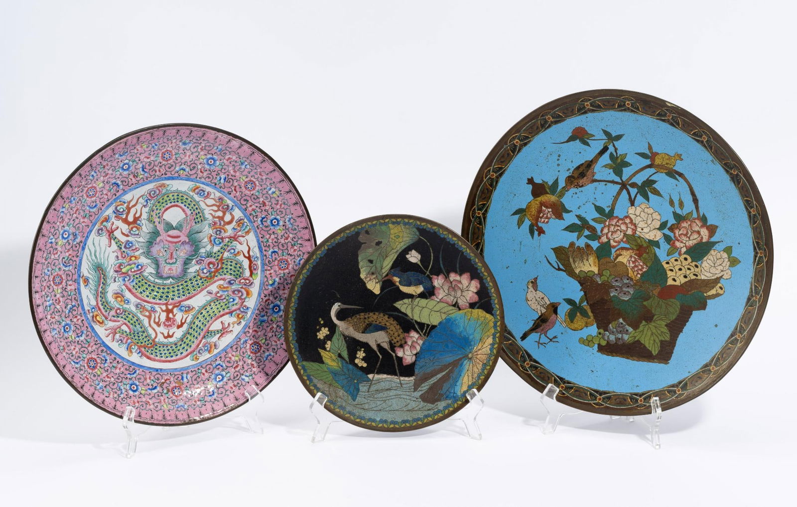 Three Japanese And Chinese Cloisonne Chargers (1 of 14)