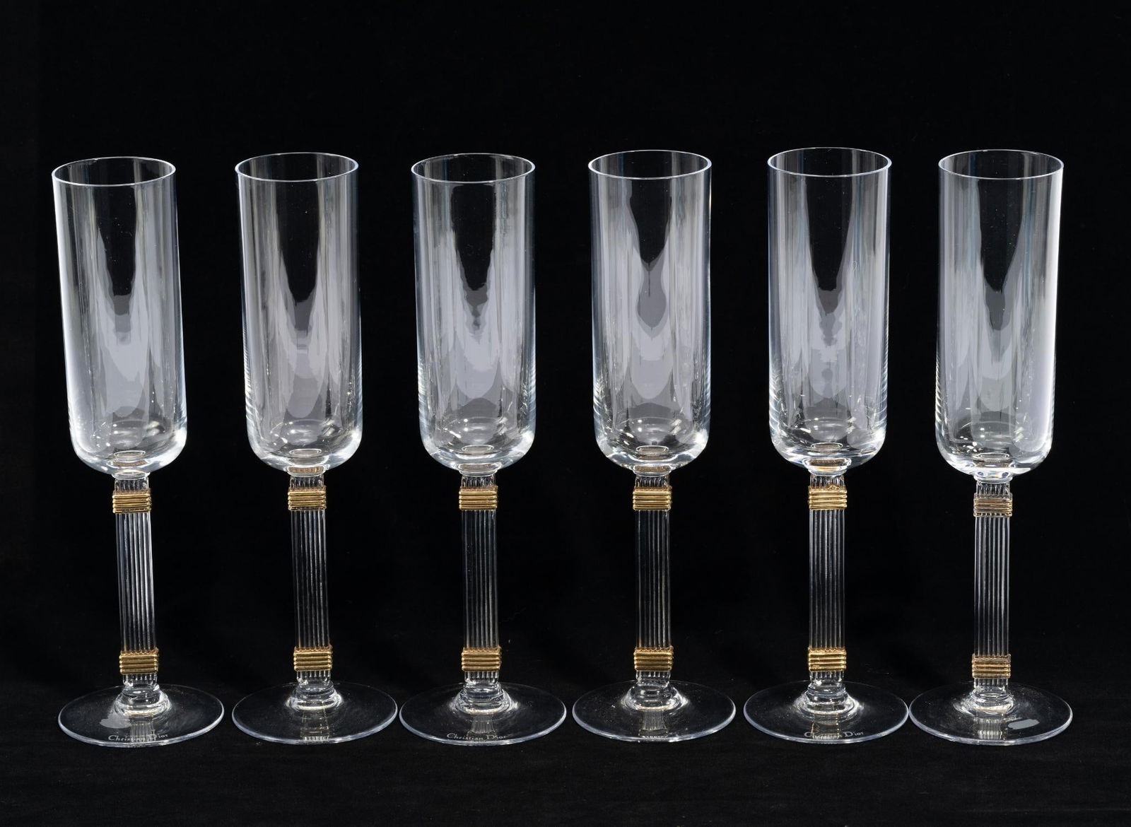 6 Christian Dior Bijoux Champagne Glasses (1 of 3)