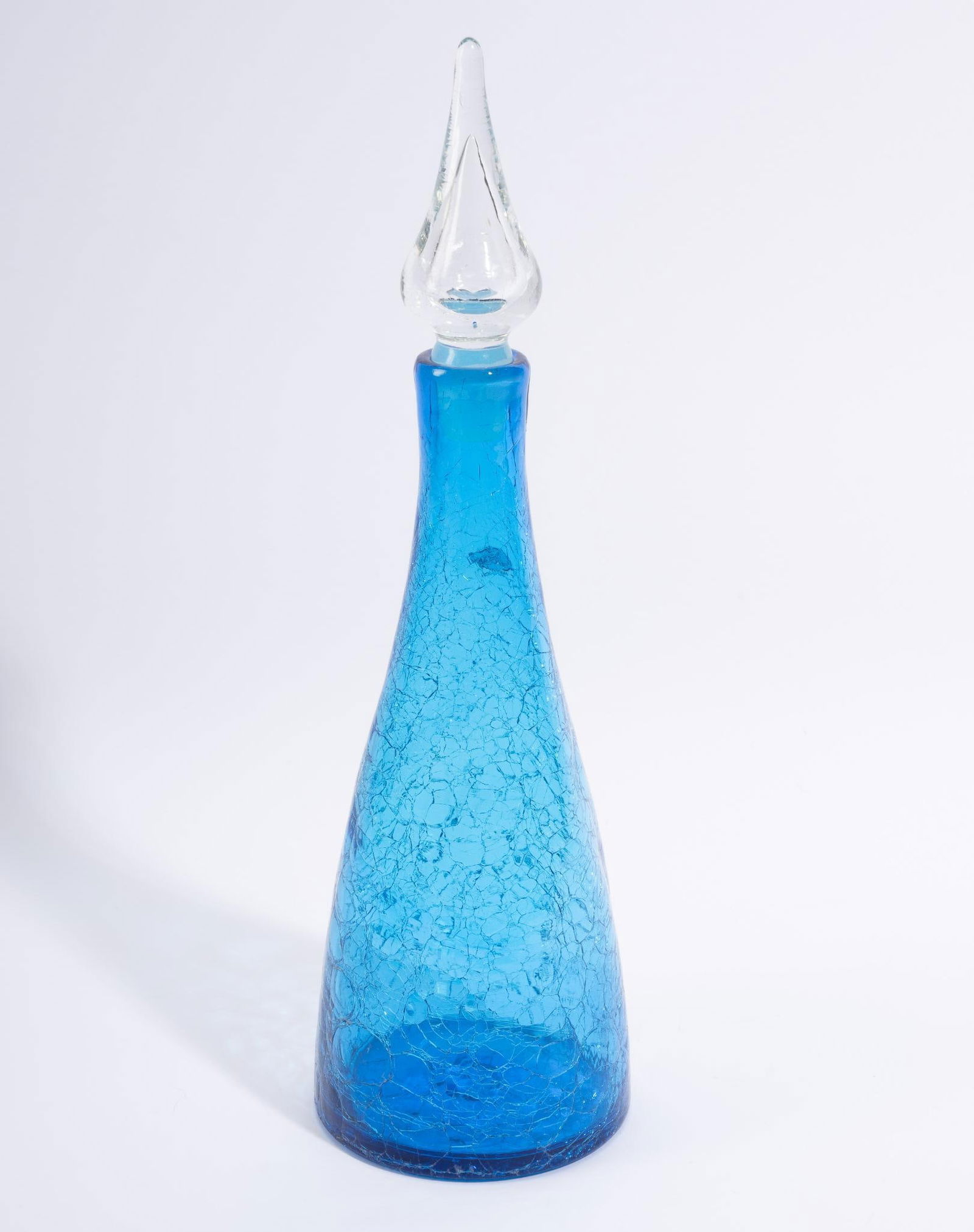 Blenko Blue Glass Decanter (1 of 5)