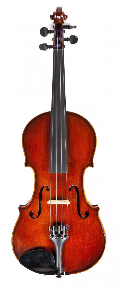 Pan-American Symphony Model Violin: DESCRIPTION: Pan-American Symphony model 4/4 violin. Circa 1937-55. With a label interior inscribed "Pan-American Symphony Model, Registered Under No. 3735 Pan-American, Elkhart, Ind., U.S.A.." With a
