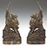138: Pair of 19th C Bronze Patinated Griffins