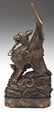 138: Pair of 19th C Bronze Patinated Griffins - 5