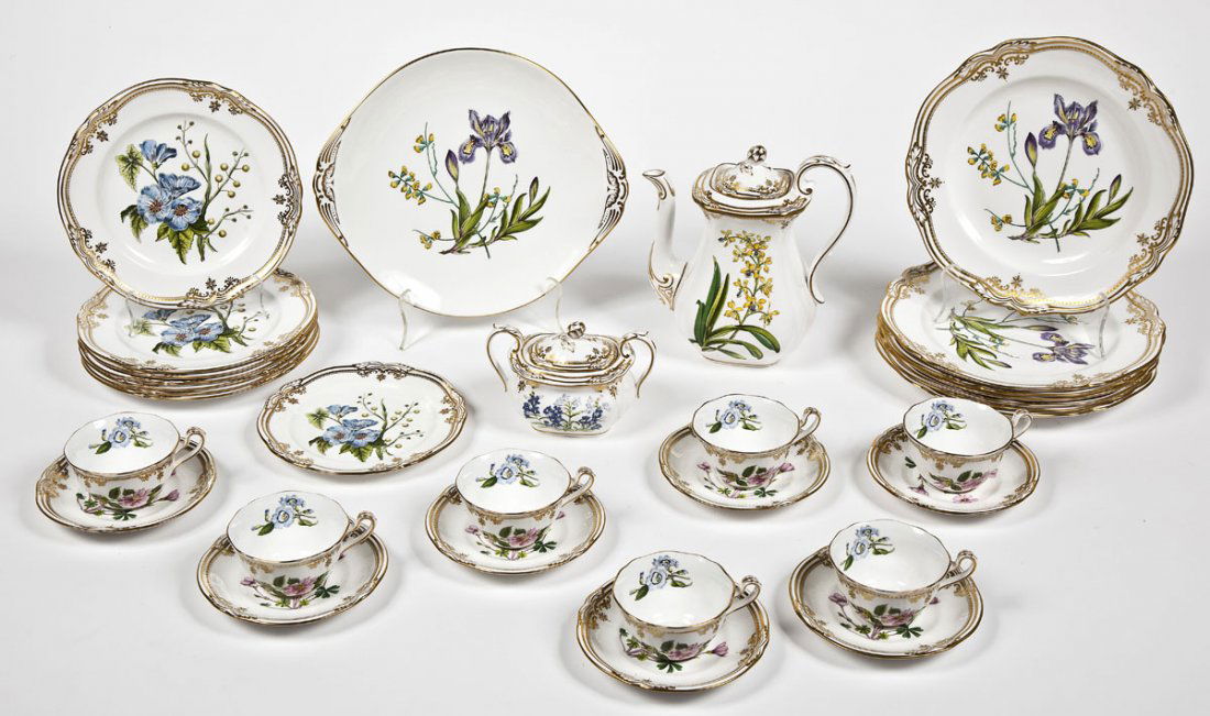 89 Pc Spode Stafford Flowers China Sep 21 2014 Burchard Galleries Inc In Fl