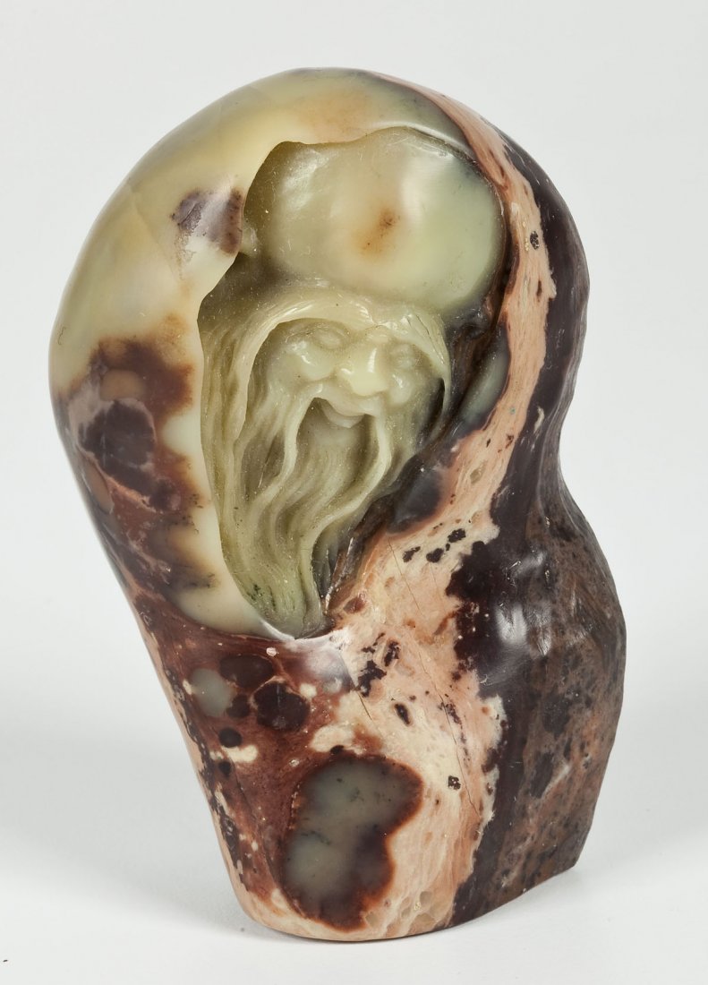 Chinese Soapstone Carving of Shoulao: DESCRIPTION: Soapstone carving of Shoulao, the god of longevity. MEASUREMENTS: 3-1/2" x 2-1/2" x 1-3/4". CONDITION: No defects noted.