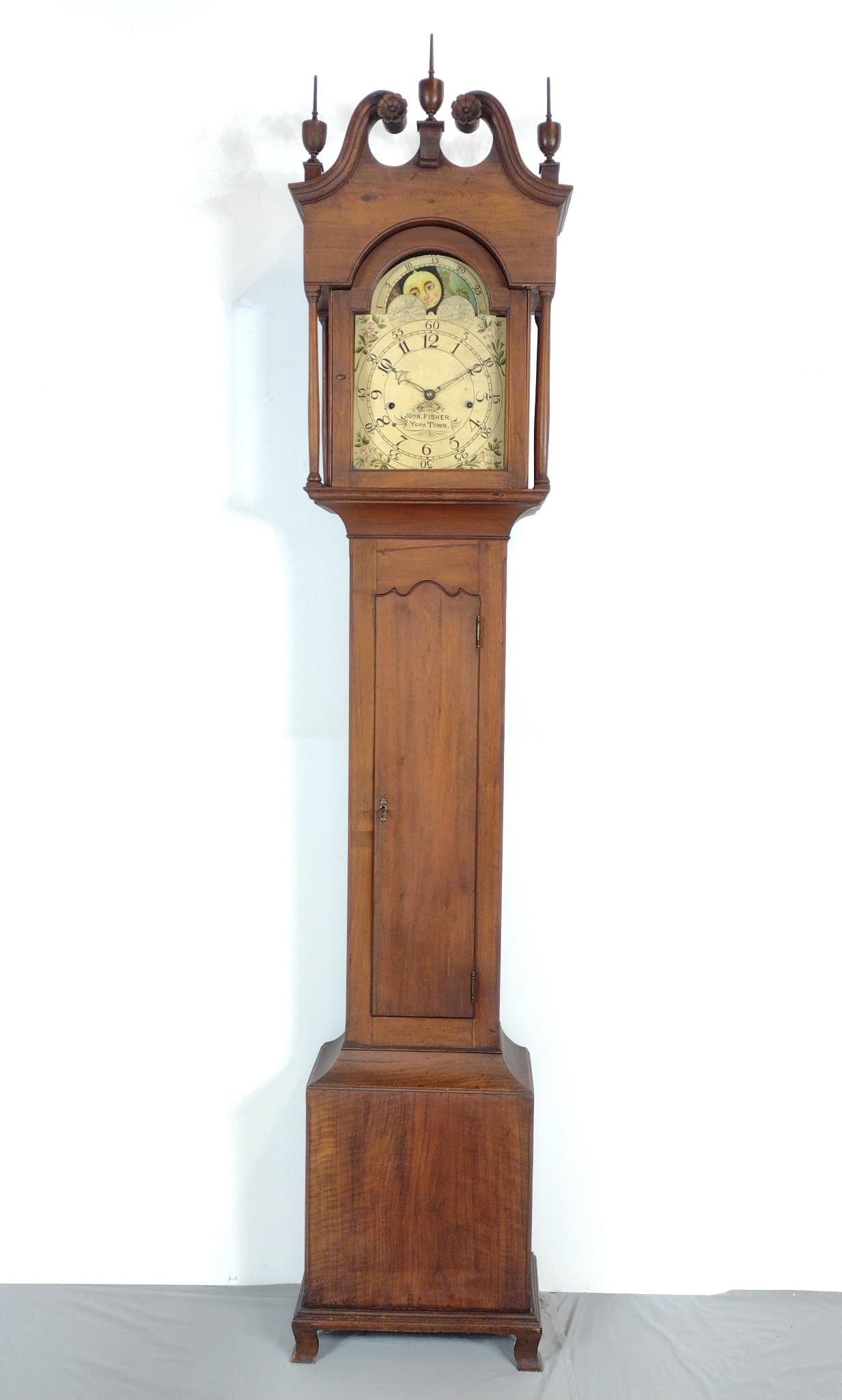John Fisher York Town Tall Case Clock (1 of 7)
