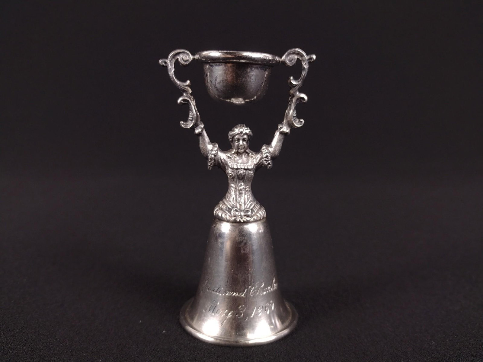 Sterling Reed and Barton Miniature Wedding Cup: 1.28 ozt. 1-3/4" wide x 3-1/2" high.