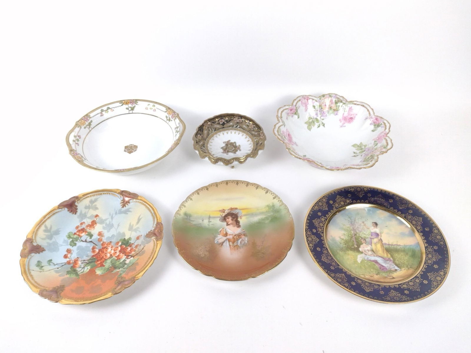 3 Cabinet Plates and 3 Bowls incl Royal Vienna (1 of 10)