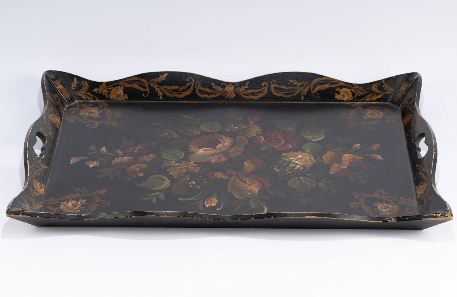 Painted Wood Serving Tray (1 of 3)