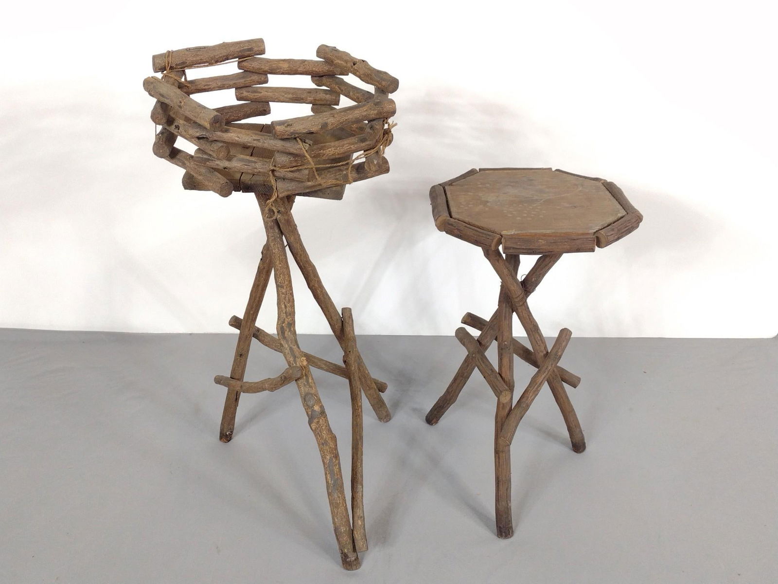 1940s Twig Planter and Side Table (1 of 5)