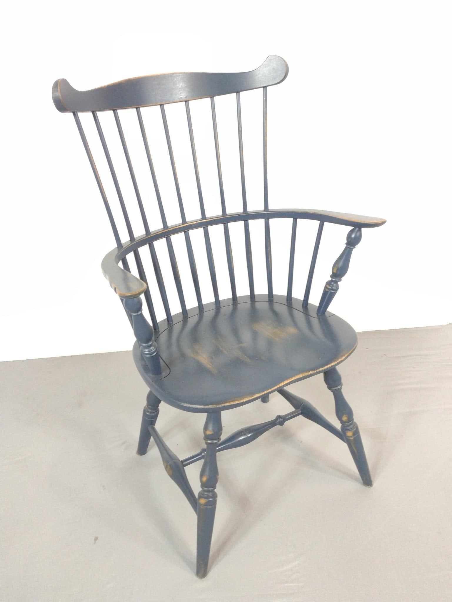 Blue Painted Windsor Style Chair (1 of 5)
