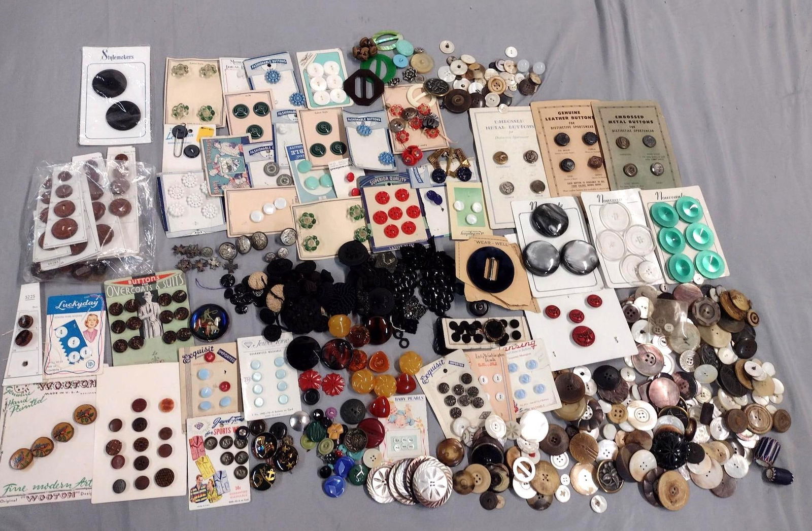Large Grouping Vintage Buttons and Beads incl Sterling (1 of 12)