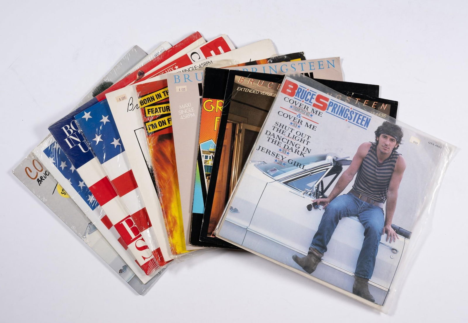 11 Bruce Springsteen Records + 1988 Calander (1 of 3)