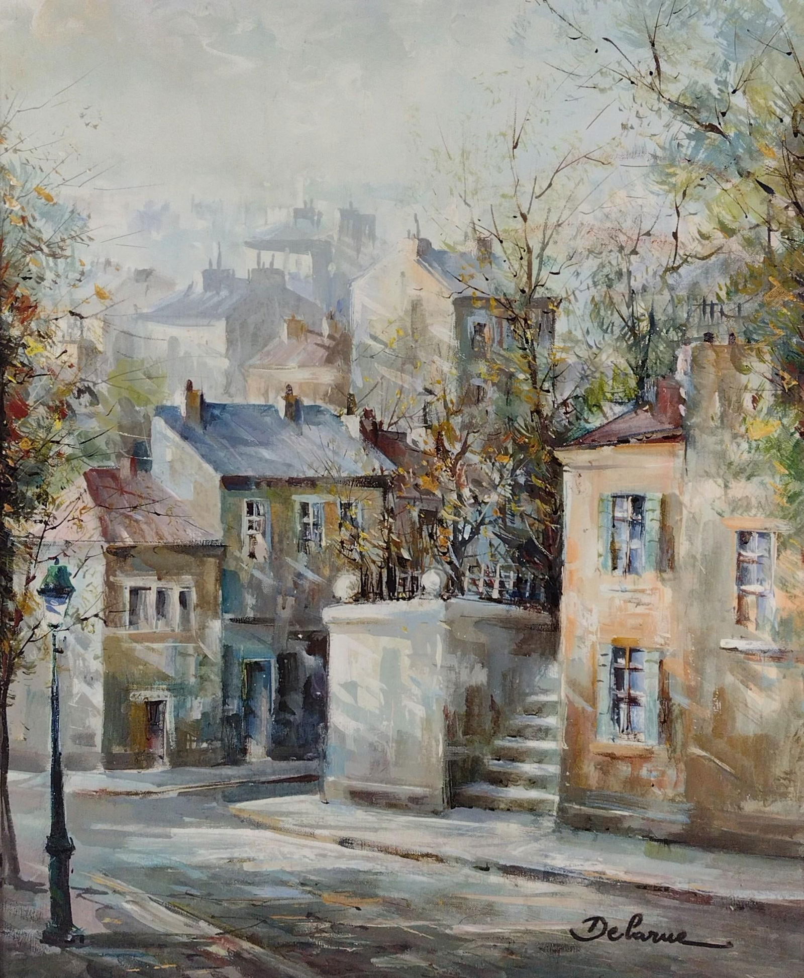 Lucien Delarue "Montmartre Rue Revignan" Painting (1 of 5)
