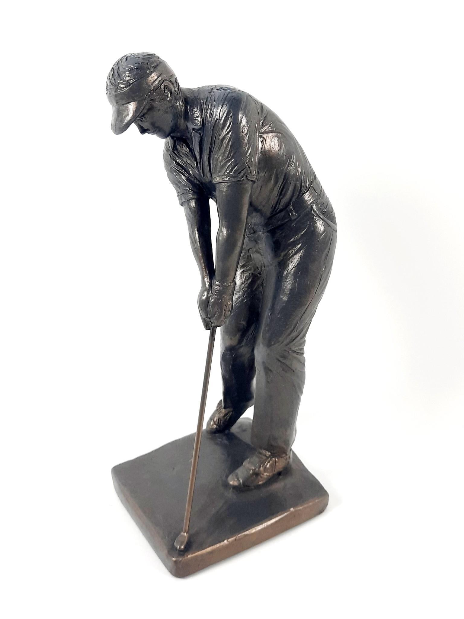 Austin Productions Golfer Sculpture: 6-1/2" wide x 7" deep x 15-3/4" high.