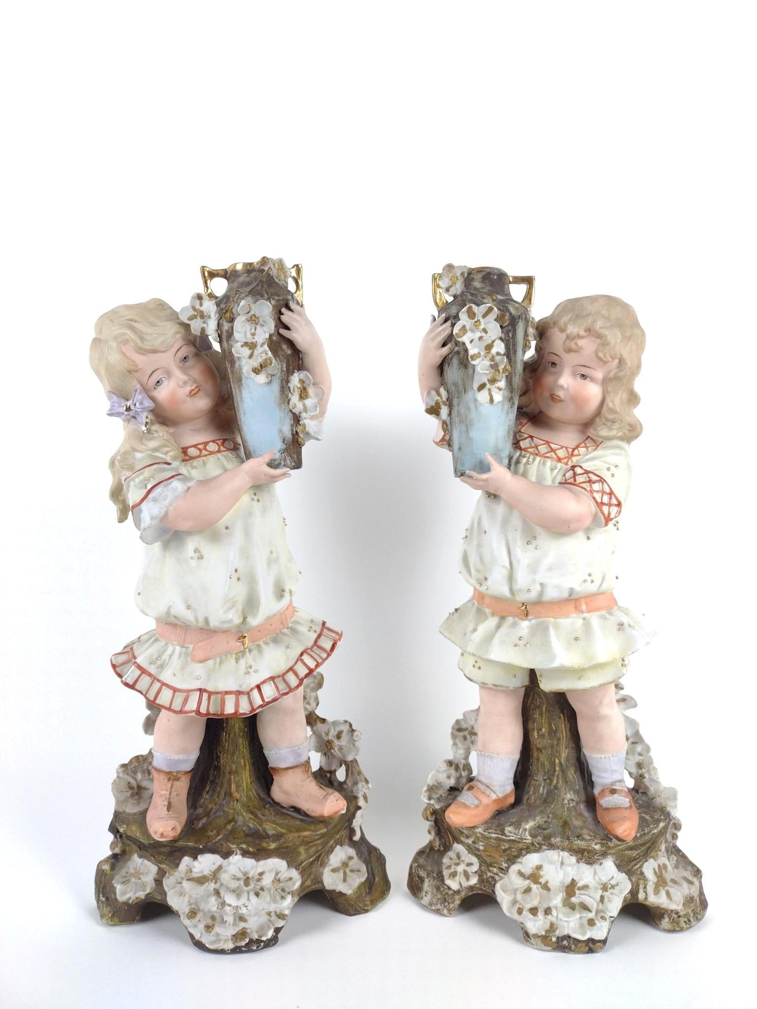2 Antique German Bisque Figurines (1 of 6)