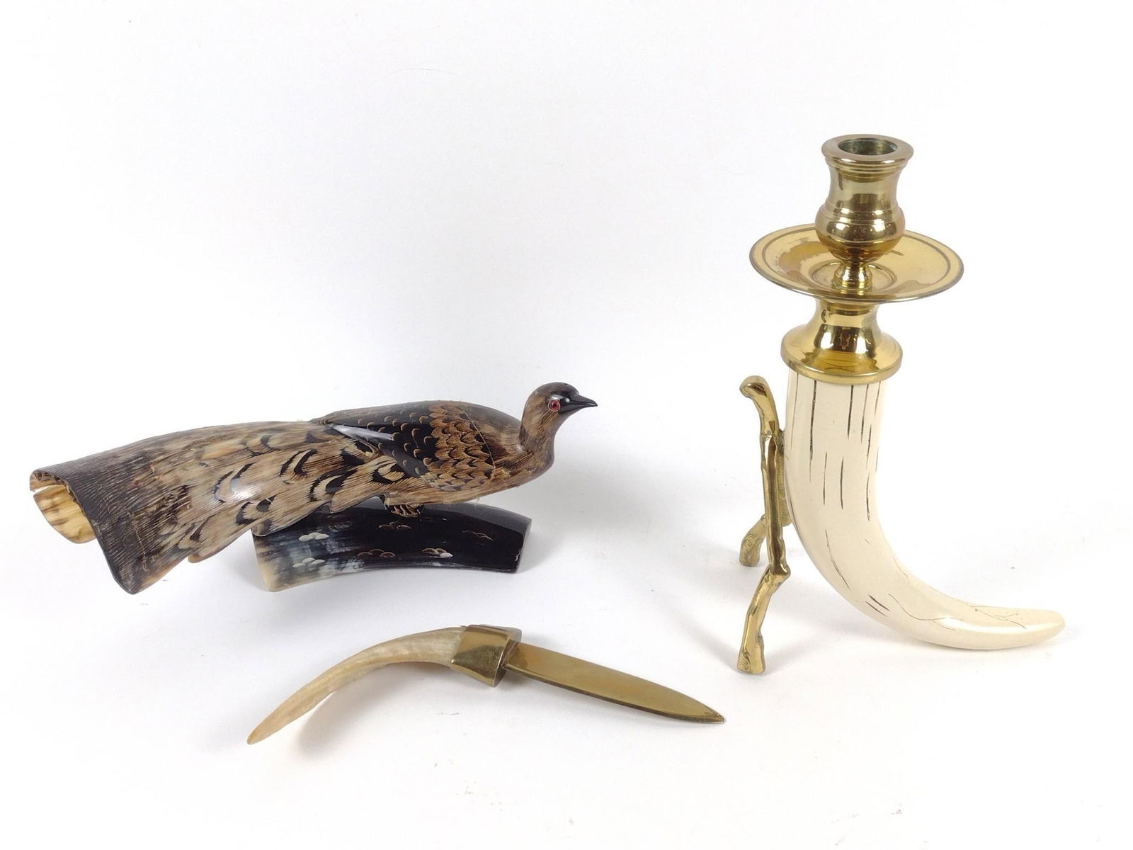 3 Pcs incl Horn Bird and Letter Opener (1 of 7)