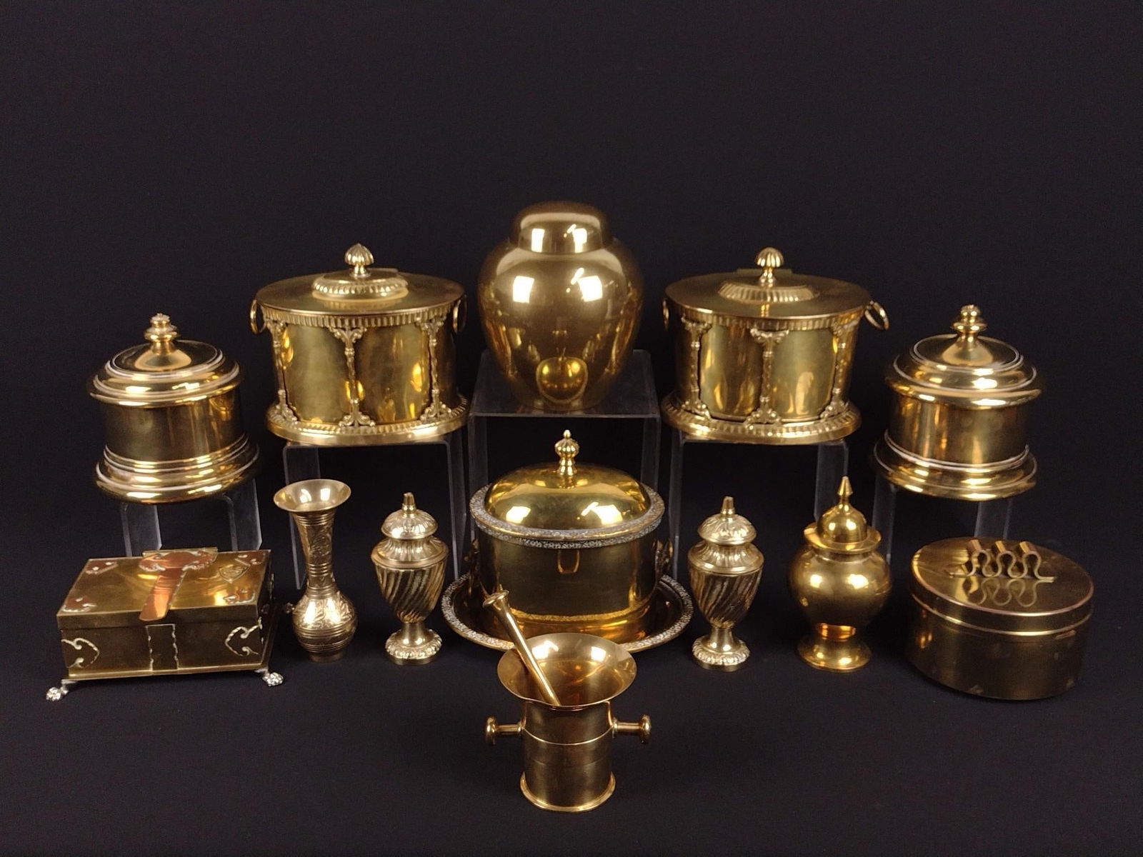 14 Pcs Brassware incl Boxes (1 of 10)