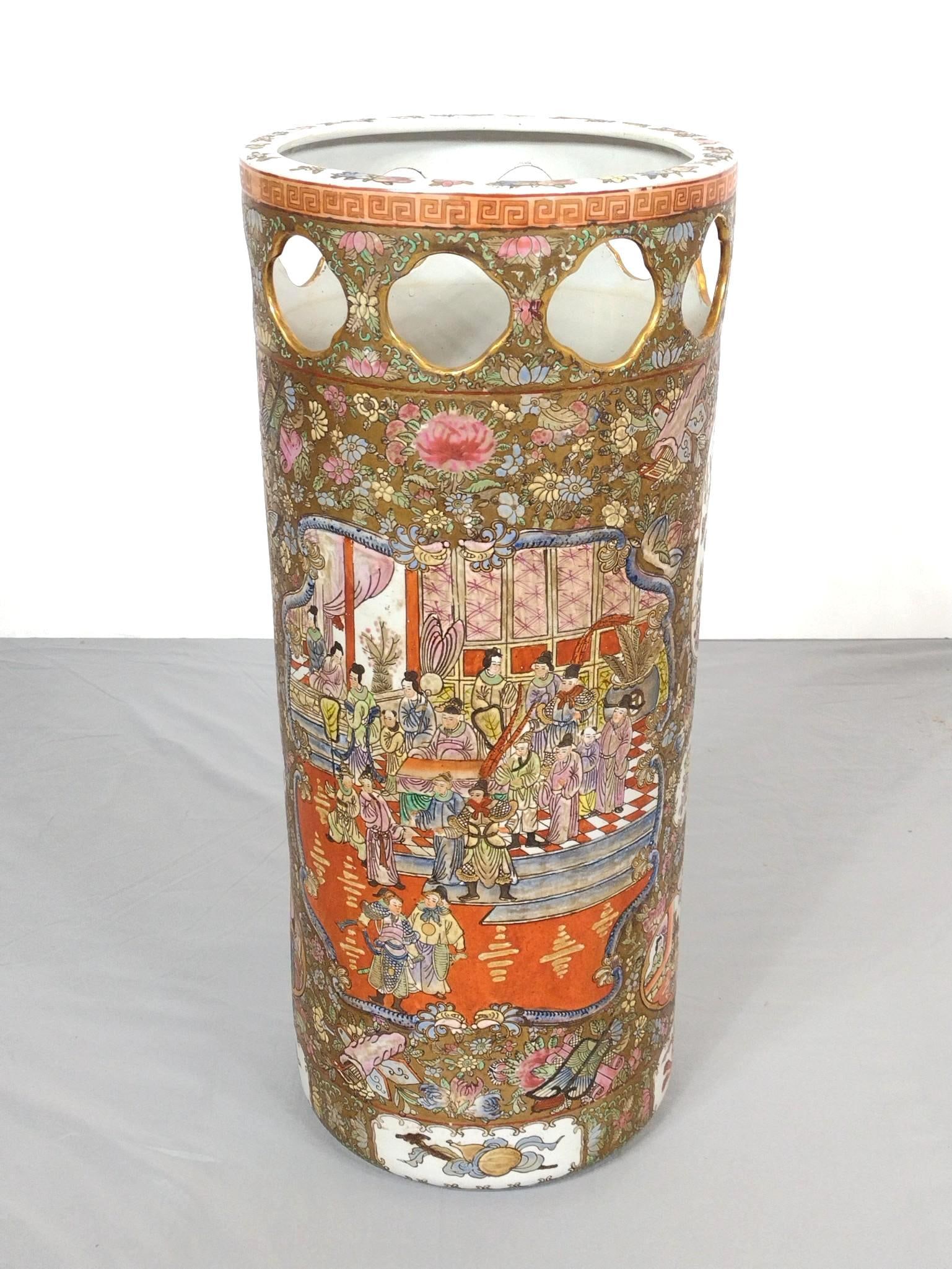 Asian Ceramic Umbrella Stand (1 of 5)