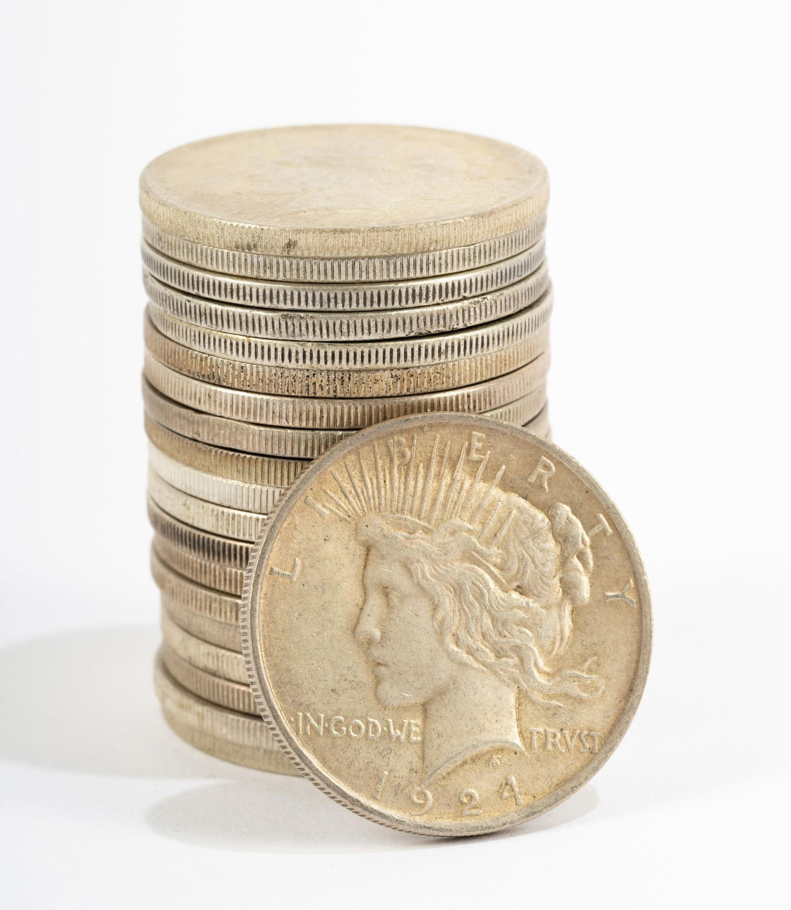 20 Morgan and Peace Silver Dollars (1 of 1)