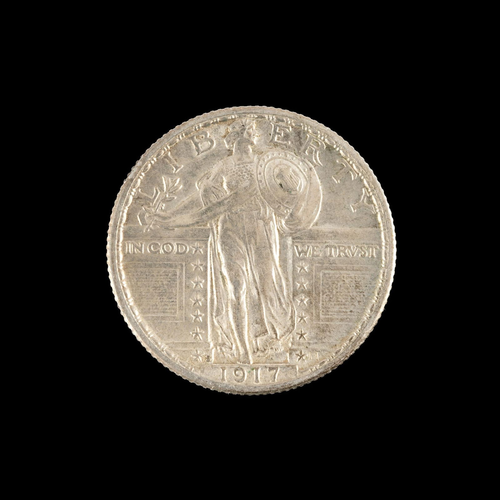 1917-S Type 2 Standing Liberty Quarter Uncirculated Coin (1 of 2)