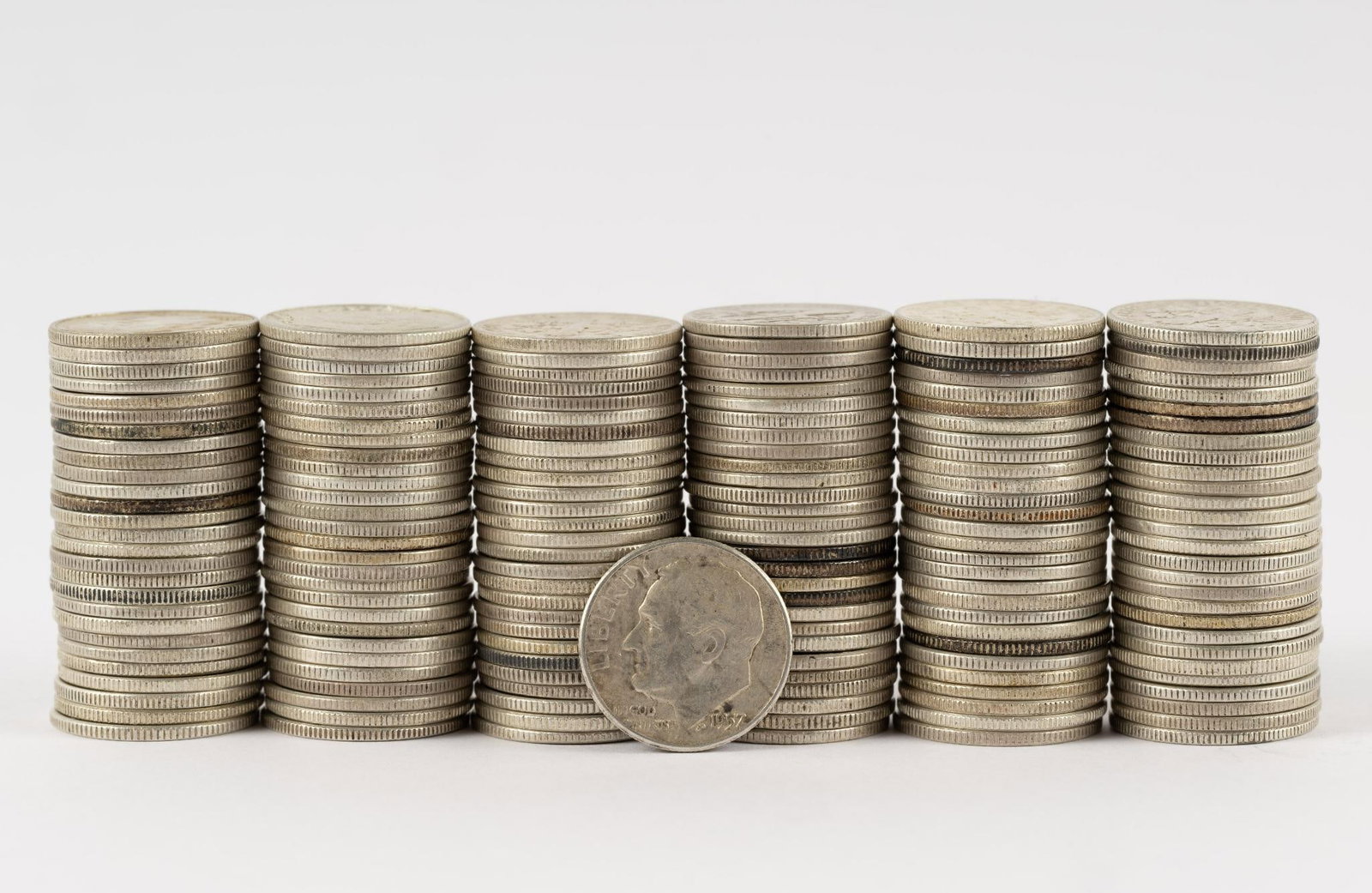 167 Roosevelt Silver Dimes: All 1964 or earlier dates.