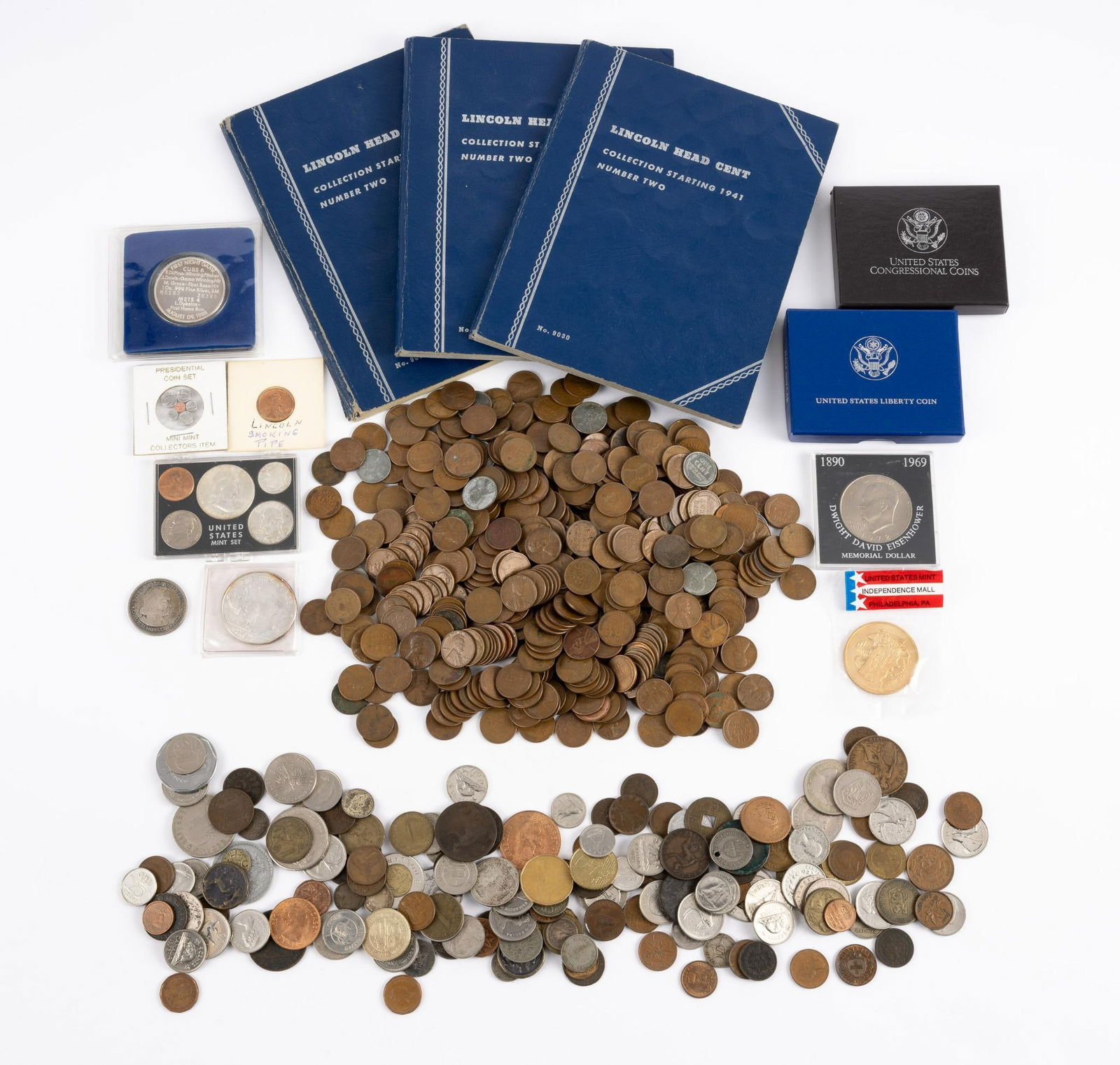 Miscellaneous U.S. Coins and World Coins with Silver (1 of 11)