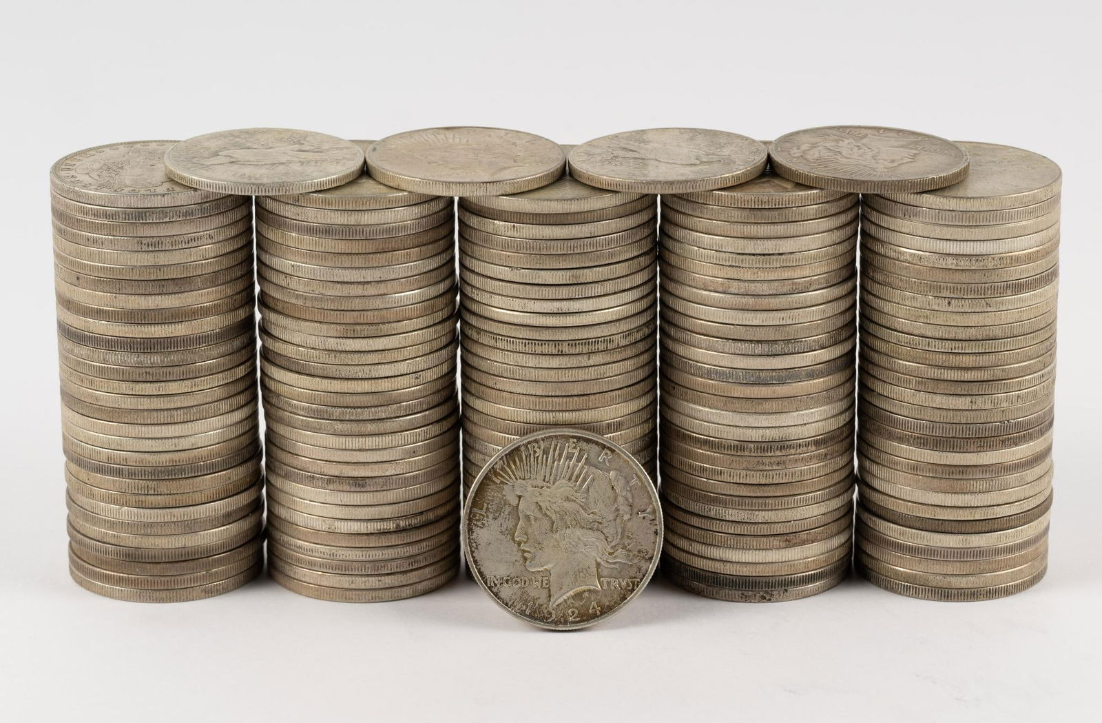 150 Silver Morgan and Peace Dollars (1 of 1)