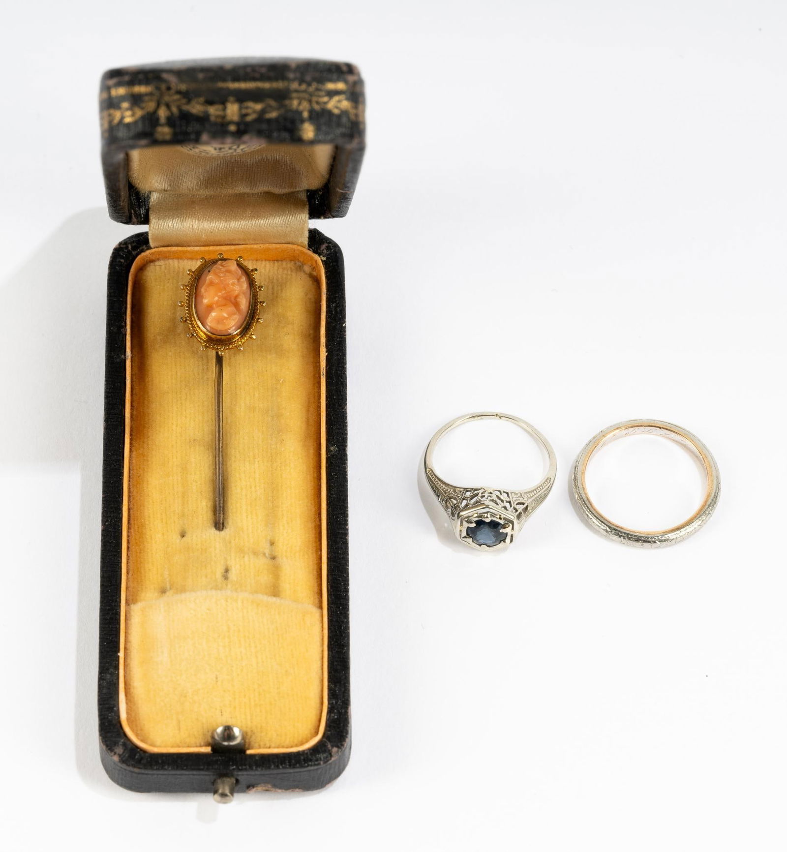 Antique 14K and 10K Gold Rings and Pin (1 of 10)