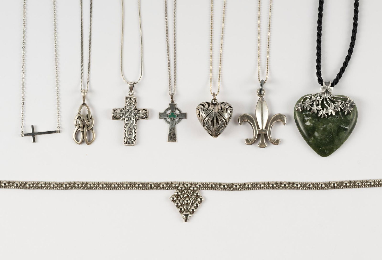 8 Sterling Necklaces (1 of 13)