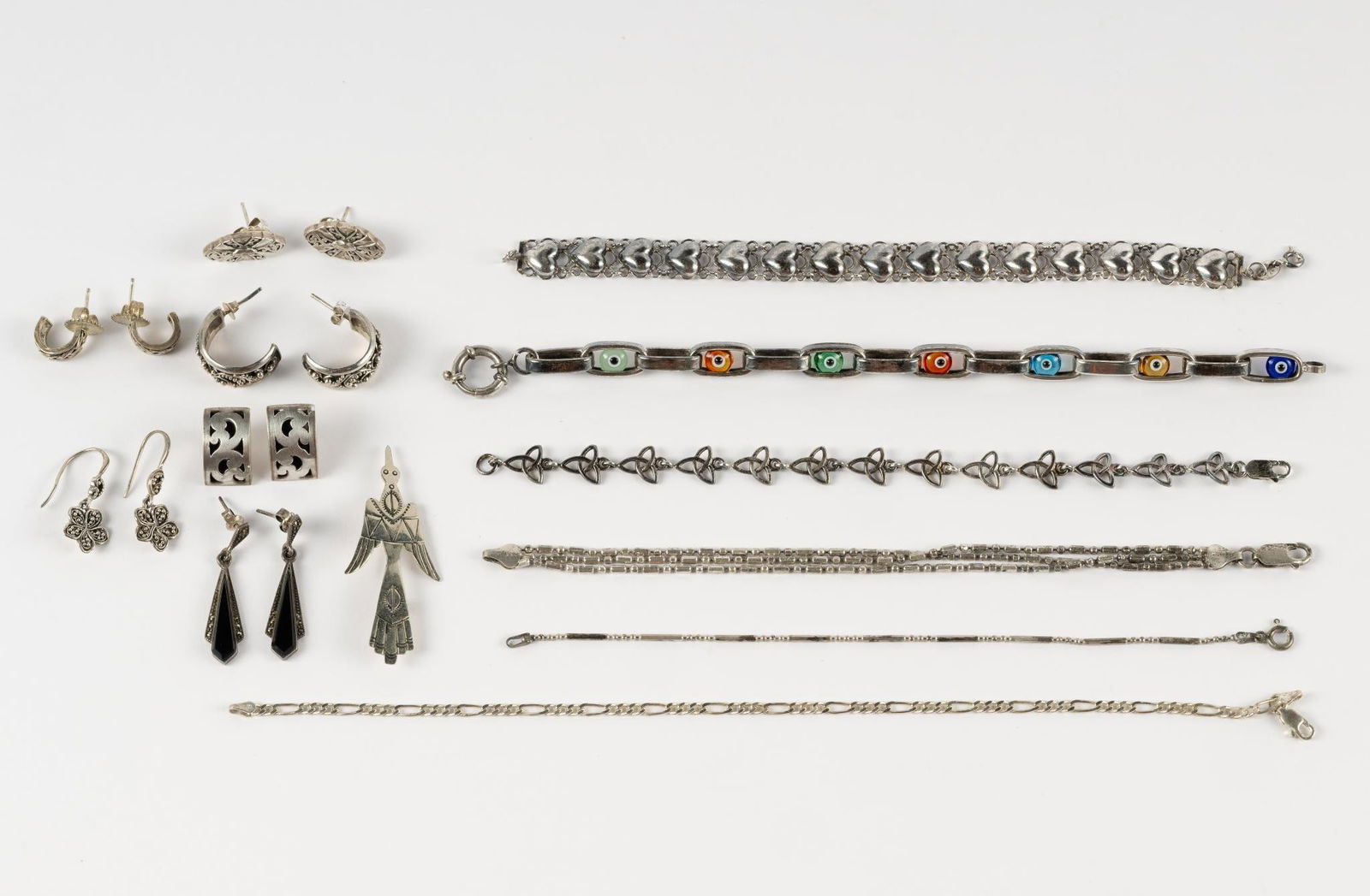 13 Pcs Sterling Silver Jewelry (1 of 8)