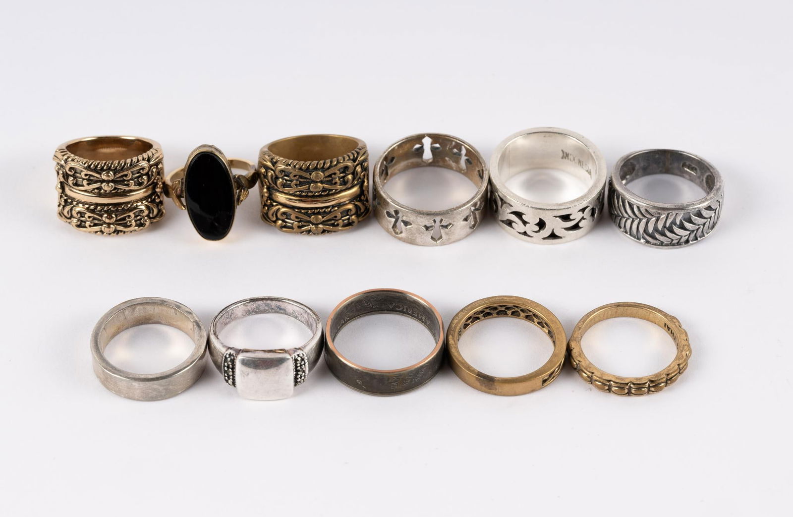 11 Sterling Silver & Copper Rings incl Barse (1 of 4)