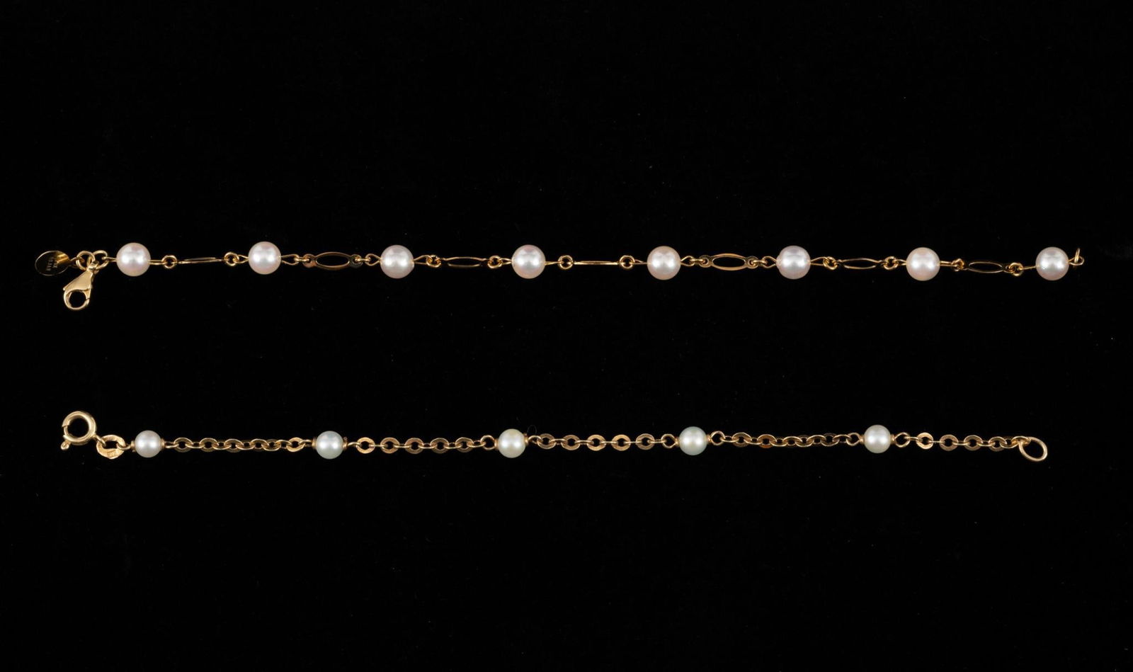 14K and 18K Gold and Pearl Bracelets (1 of 7)
