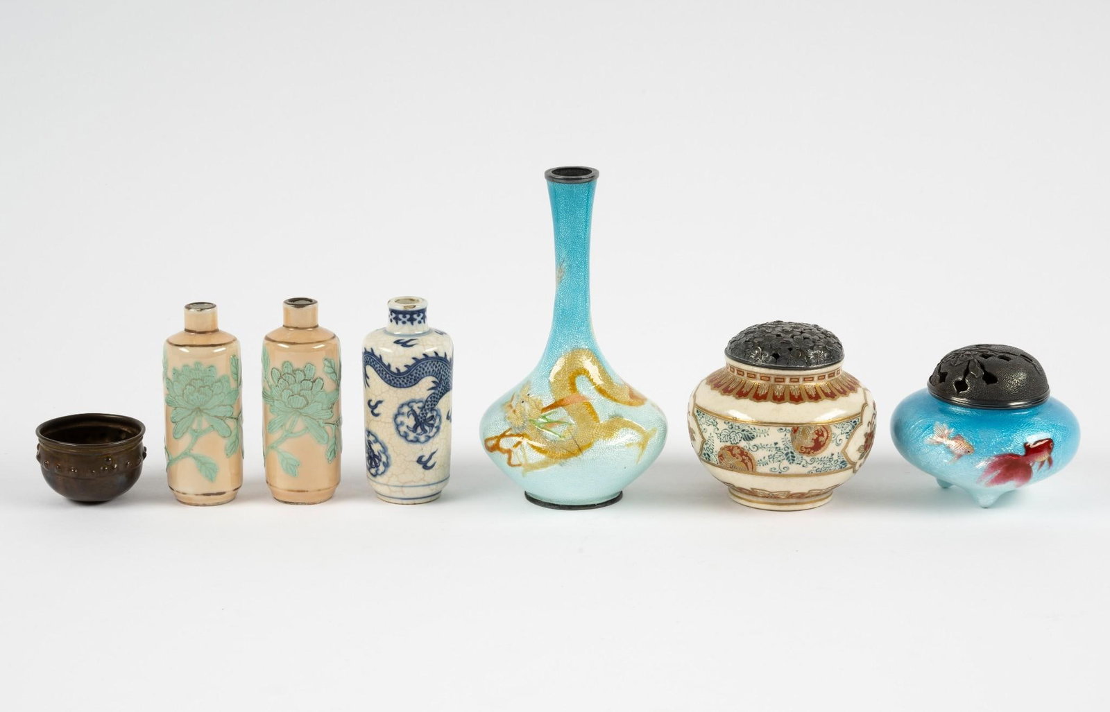 7 Pcs Asian Collectibles incl Enameled (1 of 7)
