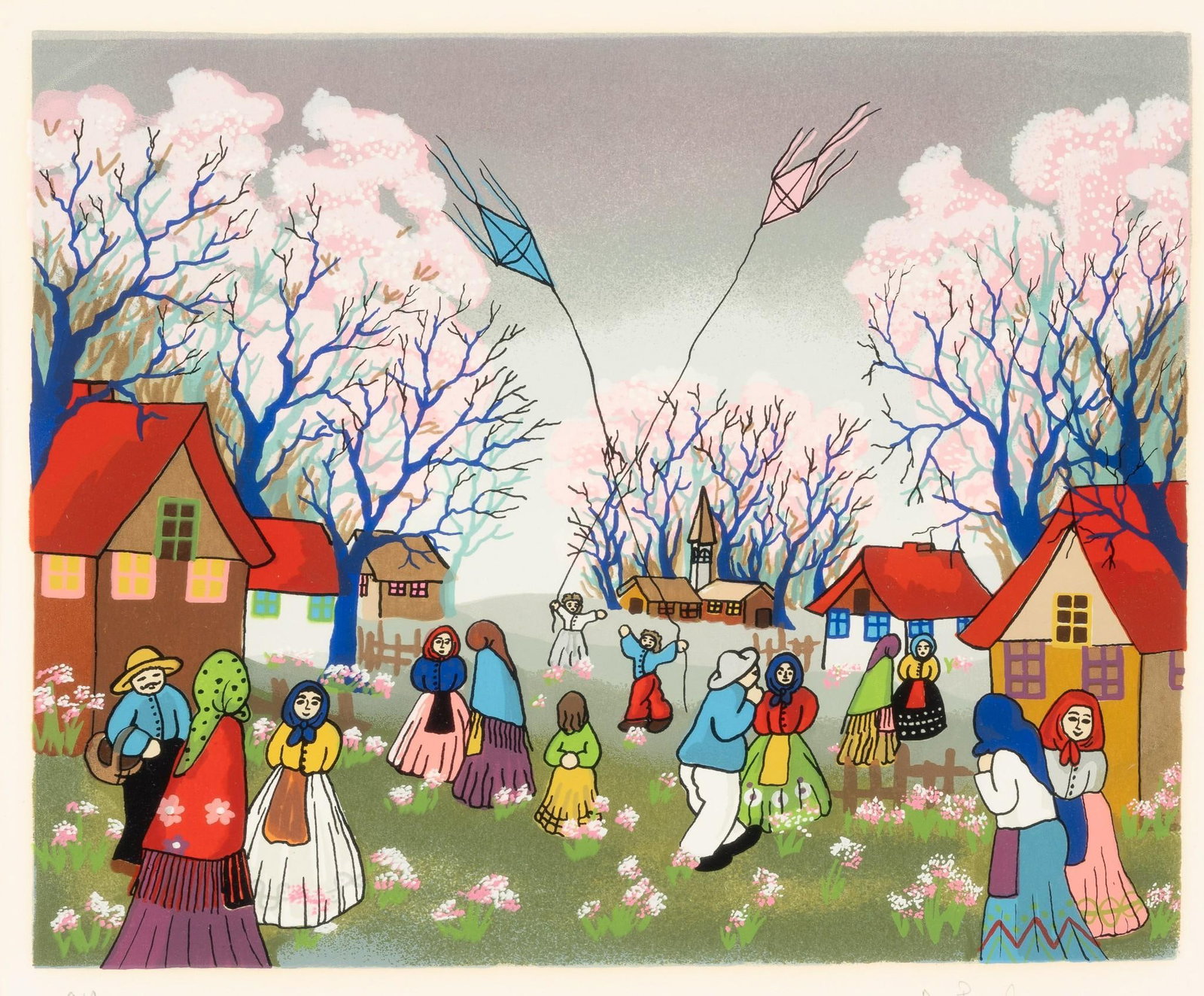DePaola “Garden Festival?? Serigraph: NOT ELIGIBLE FOR IN-HOUSE SHIPPING. Thomas Anthony "Tomie" dePaola was an American writer and illustrator who created more than 260 children's books, such as Strega Nona. He received the Children's Li