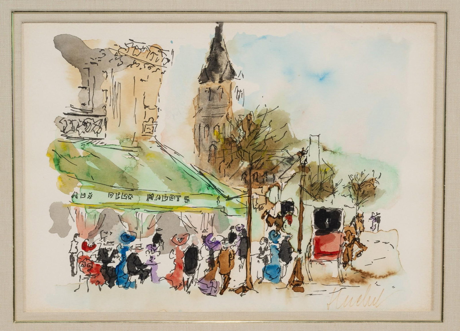 Huchet “Paris Scenes?? Watercolor (1 of 5)