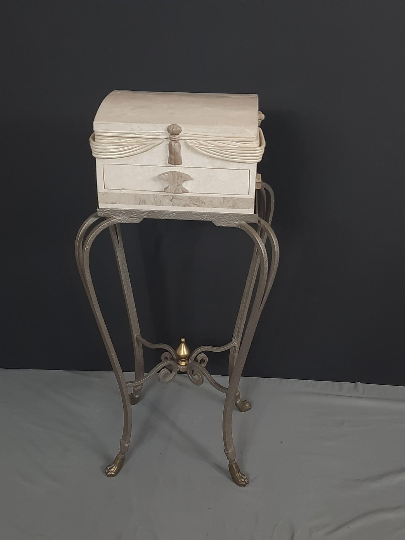 Jewelry Chest on Stand with Marble Motif (1 of 2)