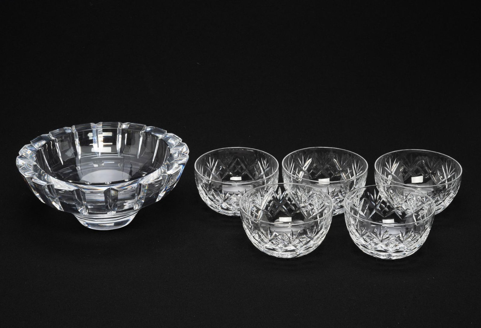 5 Webb Corbett Berry Bowls & Orrefors Bowl (1 of 5)