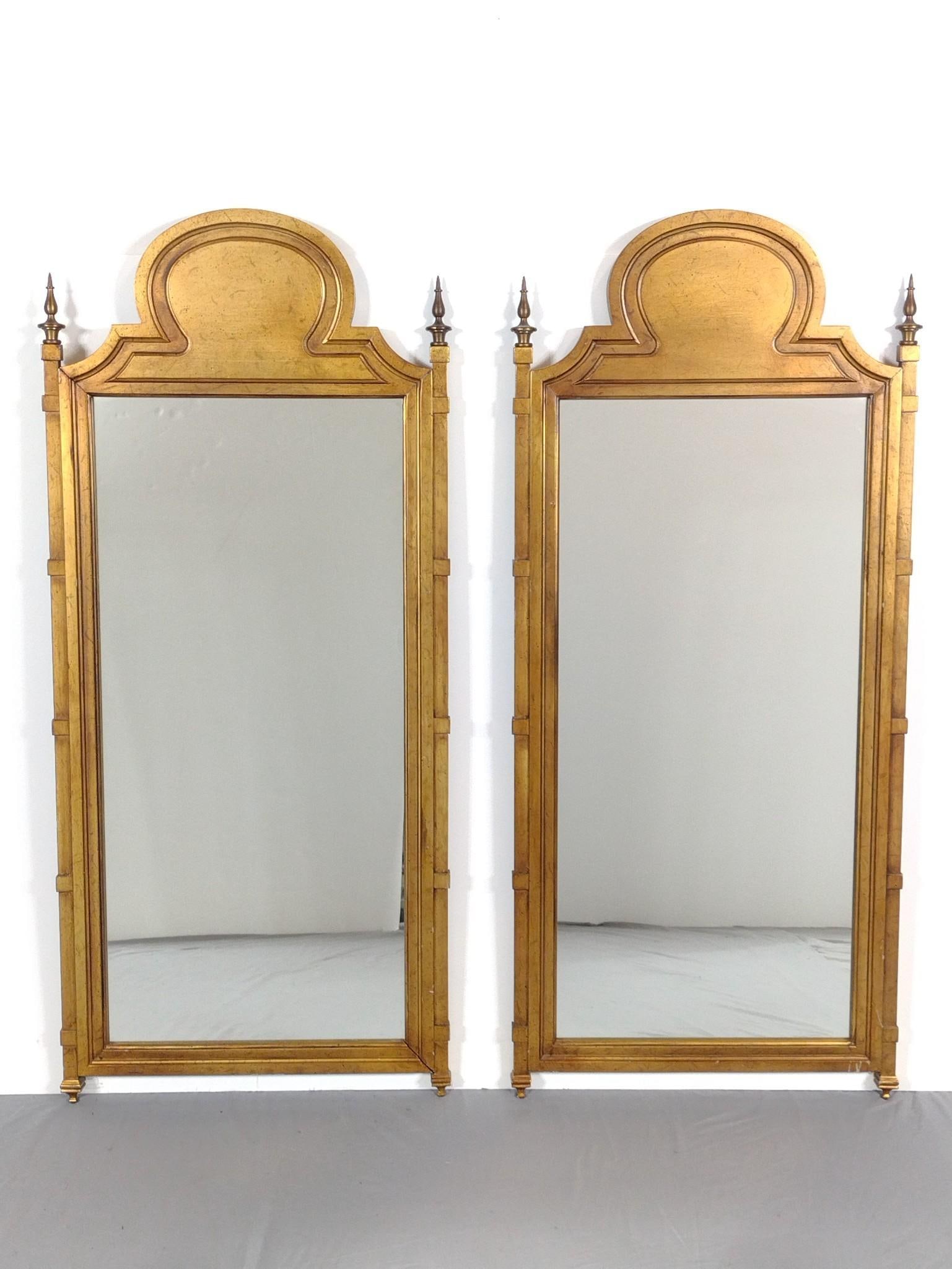 Pr Vintage Gilt Frame Wall Mirrors (1 of 4)