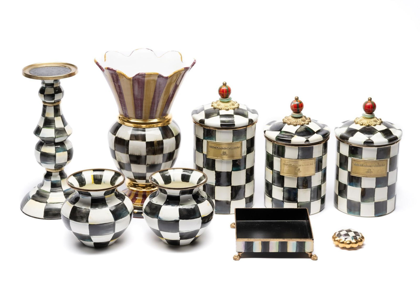 9 Pcs Mackenzie Childs Courtly Check (1 of 11)